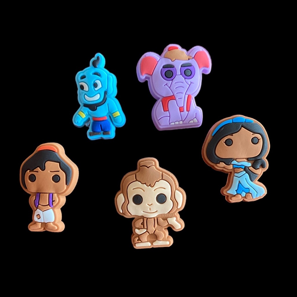 🆕Disney- Aladdin: Jibbitz Shoe Charms (5)
